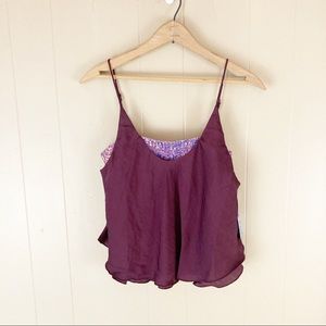 Free People Turn It On Cami Top Purple XS